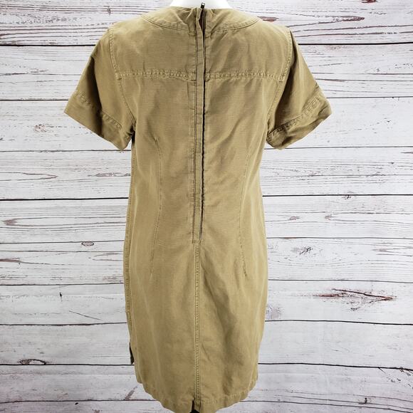 J.CREW Women's Linen Blend Lace Up Cargo Dress Size 6 - Picture 11 of 14